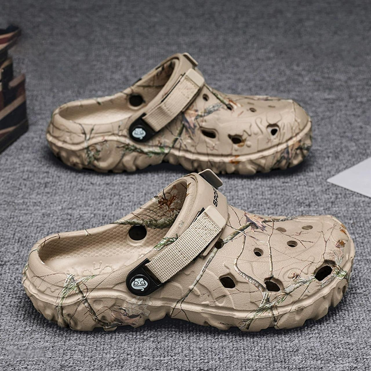 Trendy Graphics Printed Slip-On Clog Sandals for Men