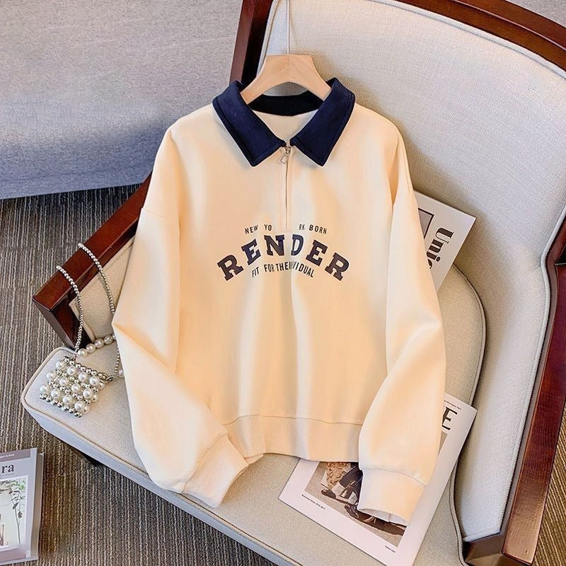 Latest Full Sleeve Typography Printed Sweatshirt for Women