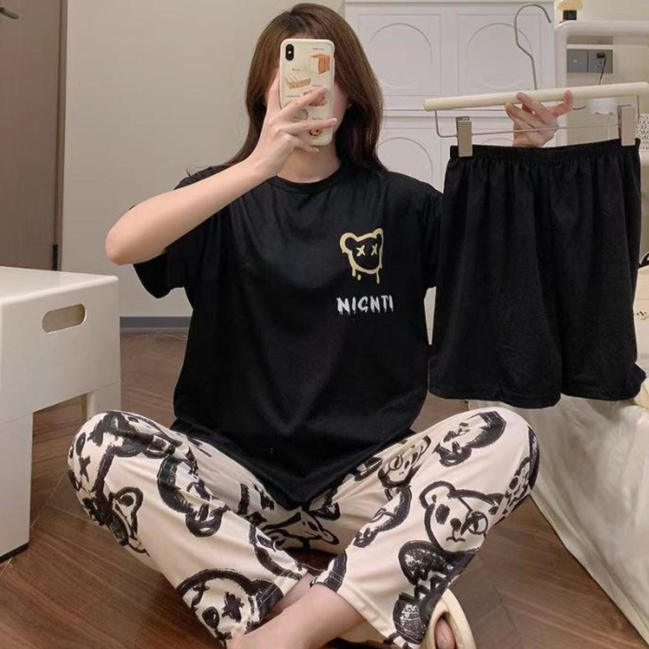 Printed Fashion Night Suit T-shirt & Pant for Women