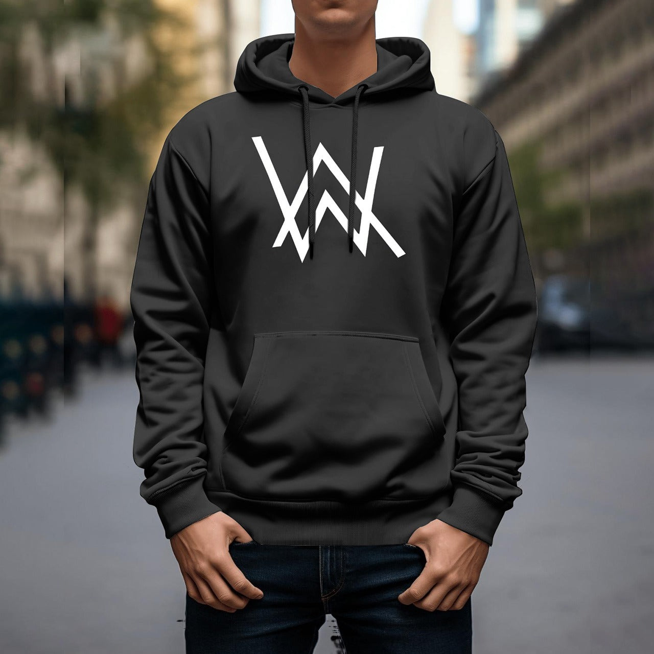 Full Sleeve Printed Fashion Hooded Sweatshirt for Men