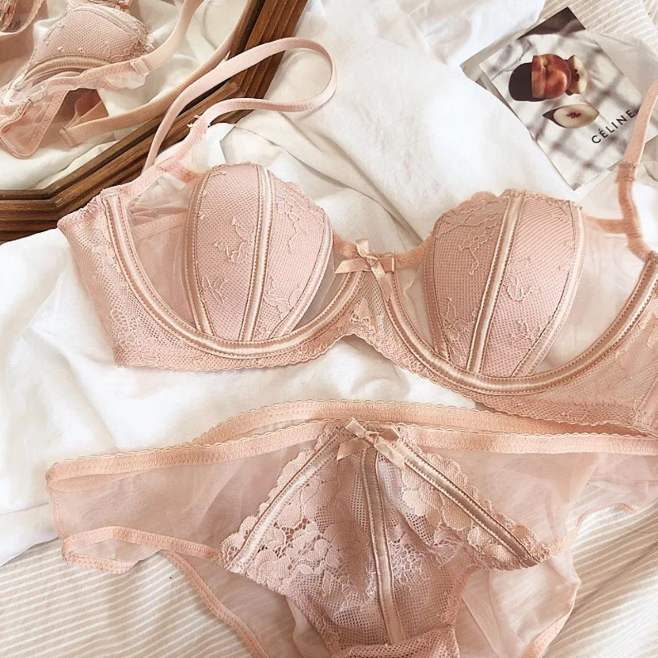 New Patch Work Fashion Solid Color Bra & Panty for Women