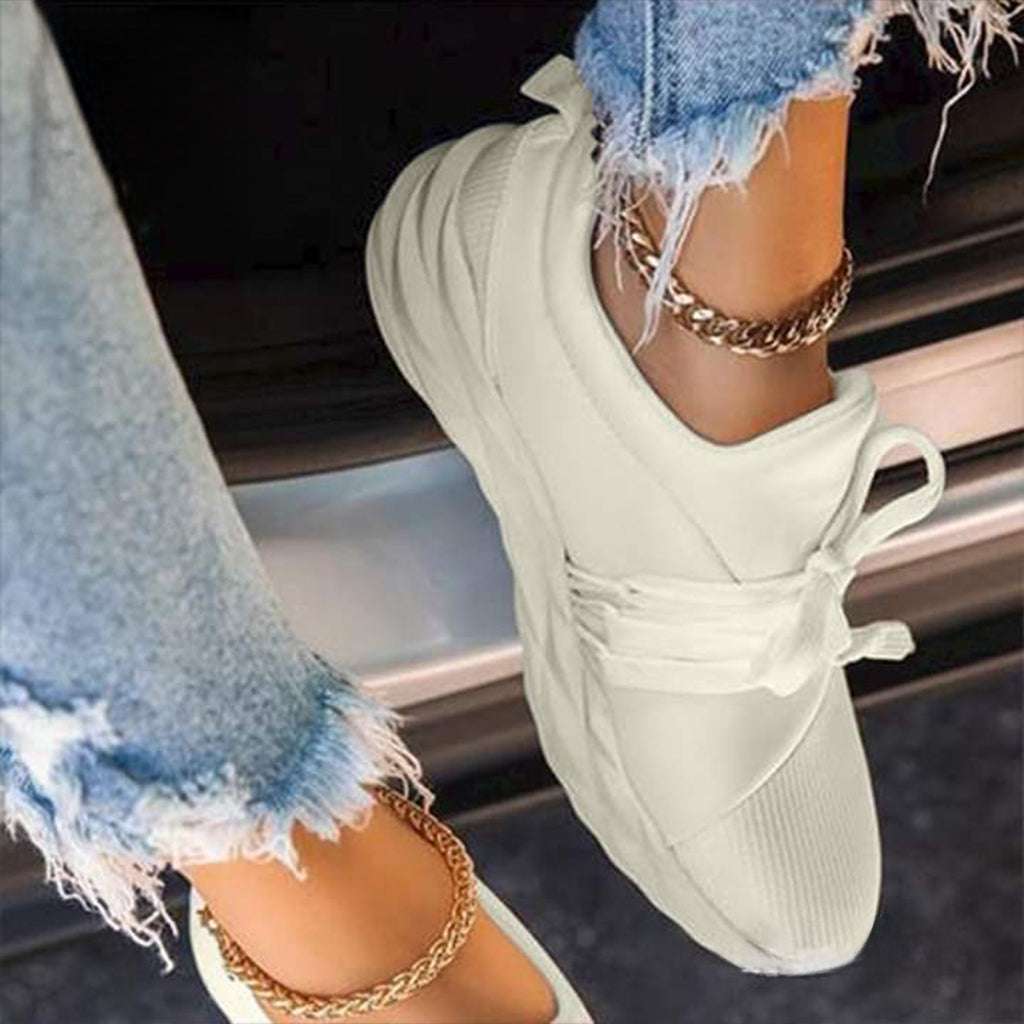 Summer Style Solid Color Running Sports Casual Walking Shoes for Women