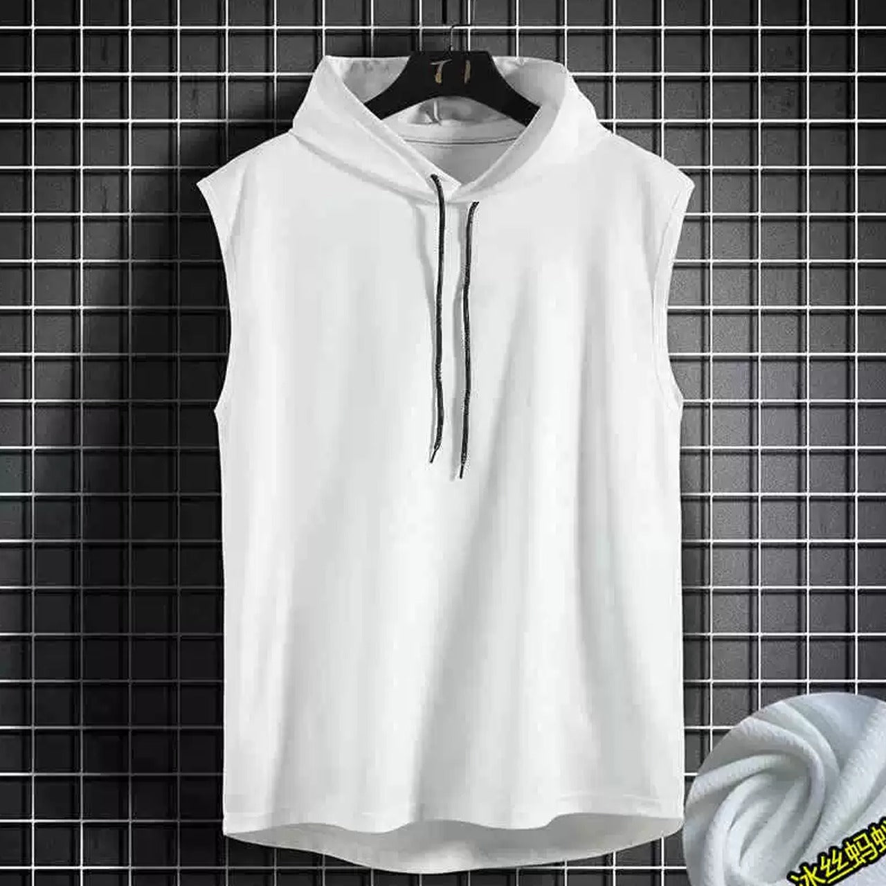 Solid Fashion Sleeveless Vest Hoodies for Men