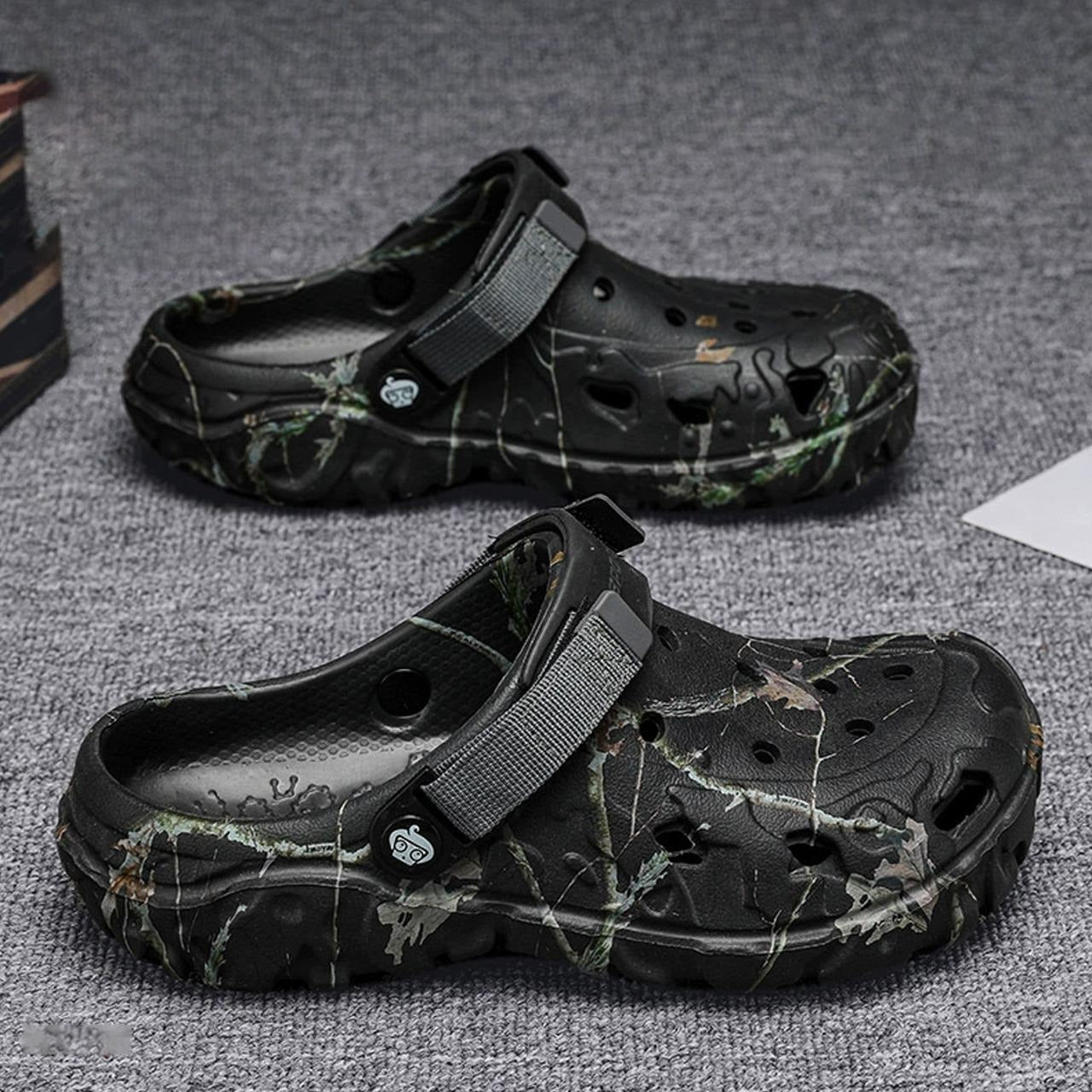 Trendy Graphics Printed Slip-On Clog Sandals for Men