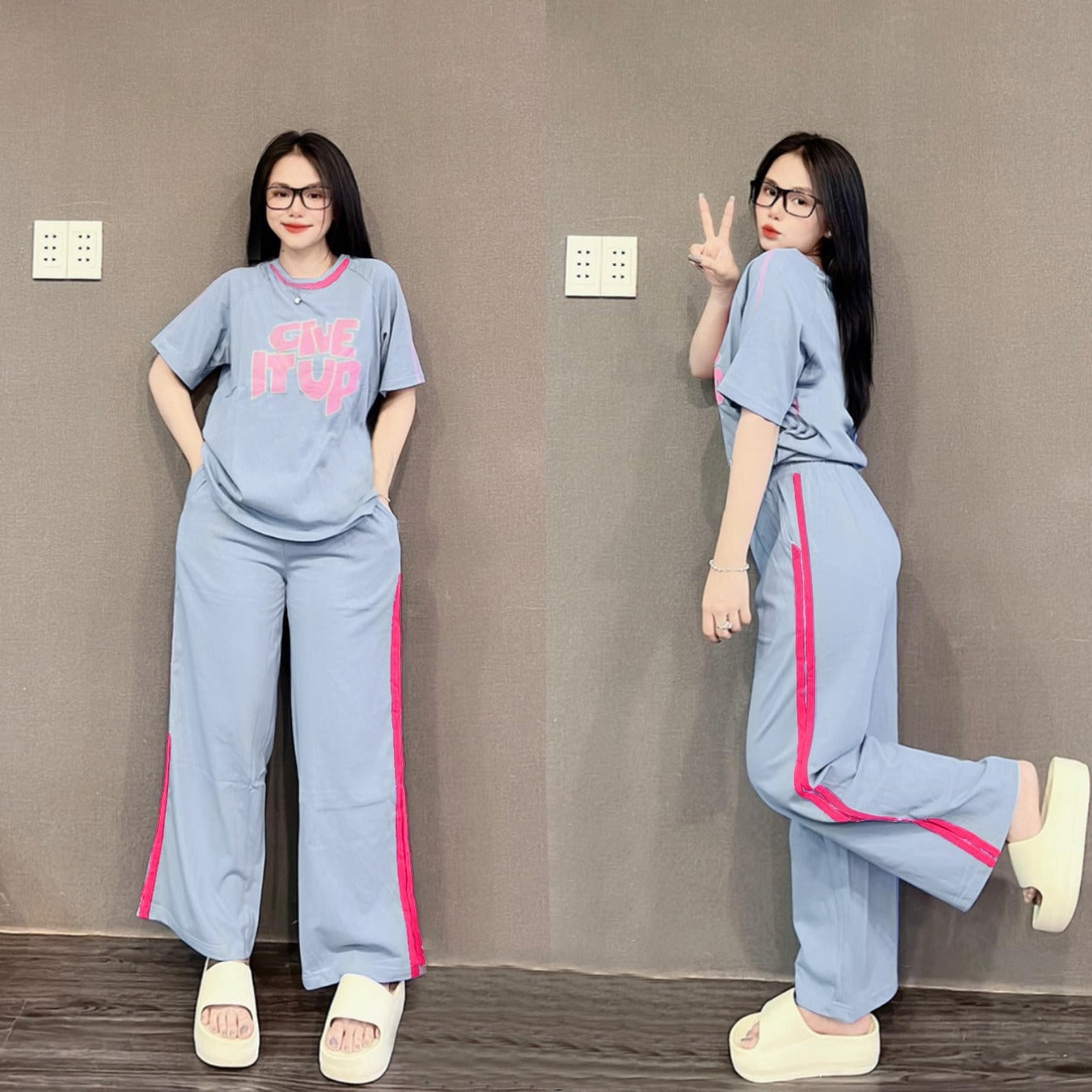 Design Pattern T-shirt & Pant Pajama for Ladies
