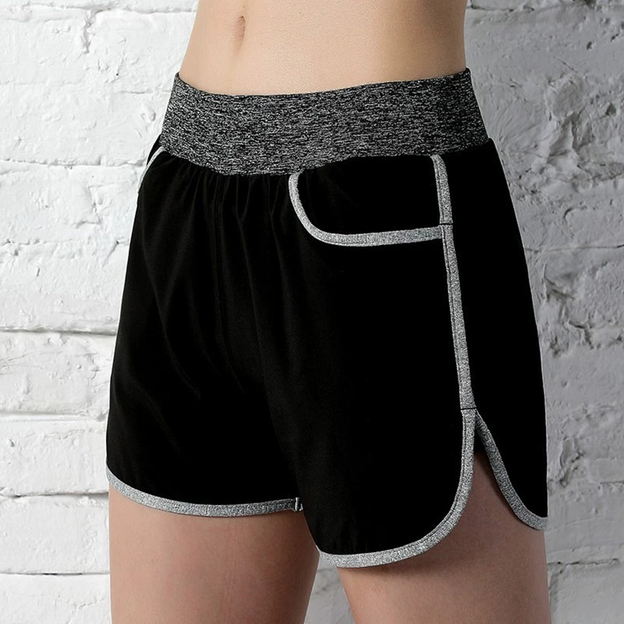 Polycotton Sports Gym Fashion Shorts for Women
