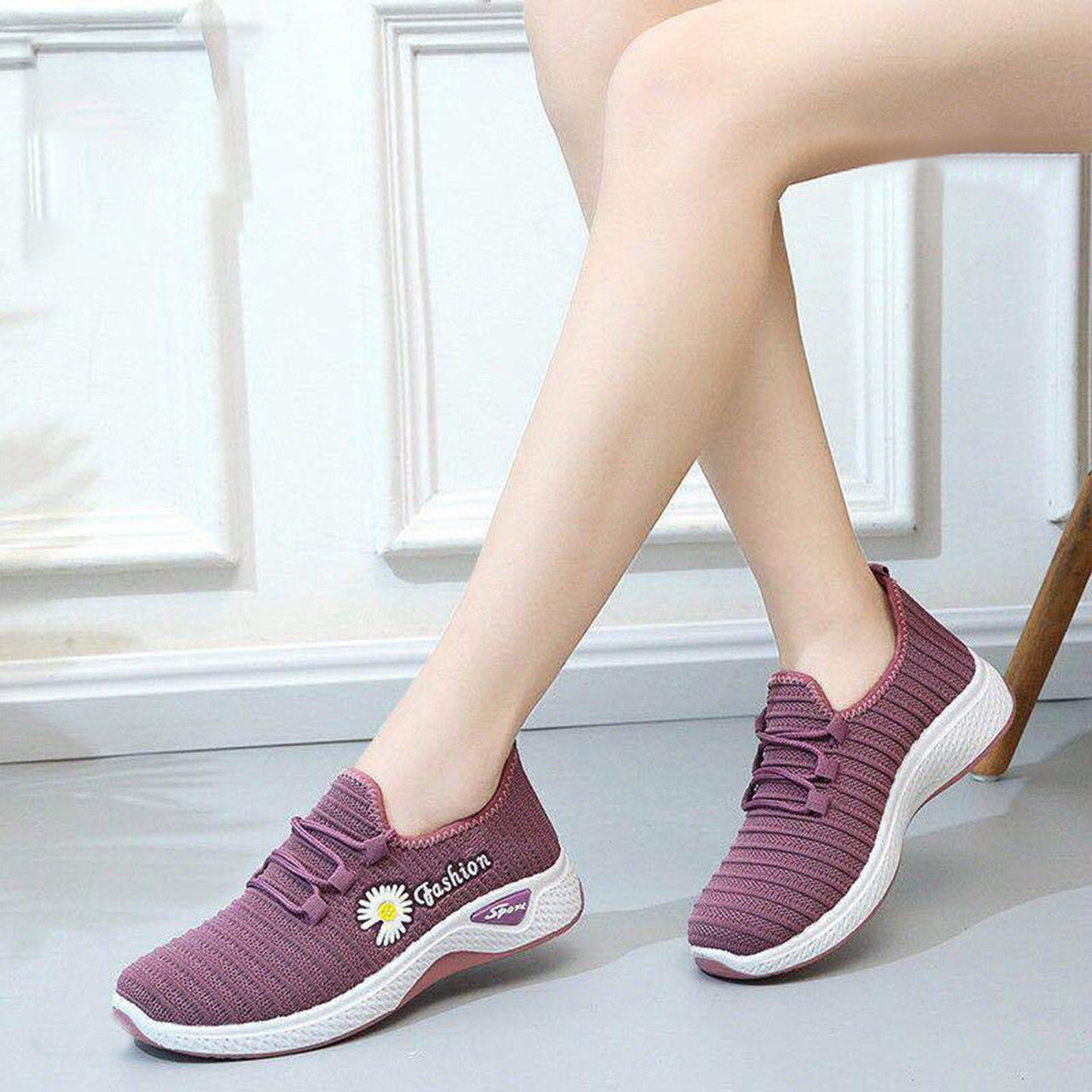 Solid Color Slip On Casual Shoes for Women