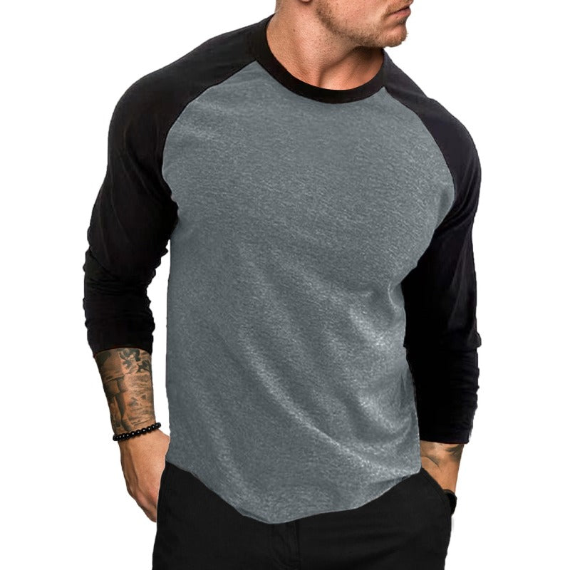 New Fashion Dual Color Round Neck T-shirt for Men