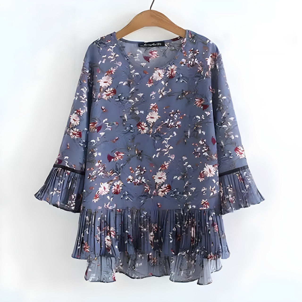 Floral Printed Fashion Full Sleeve Top for Women