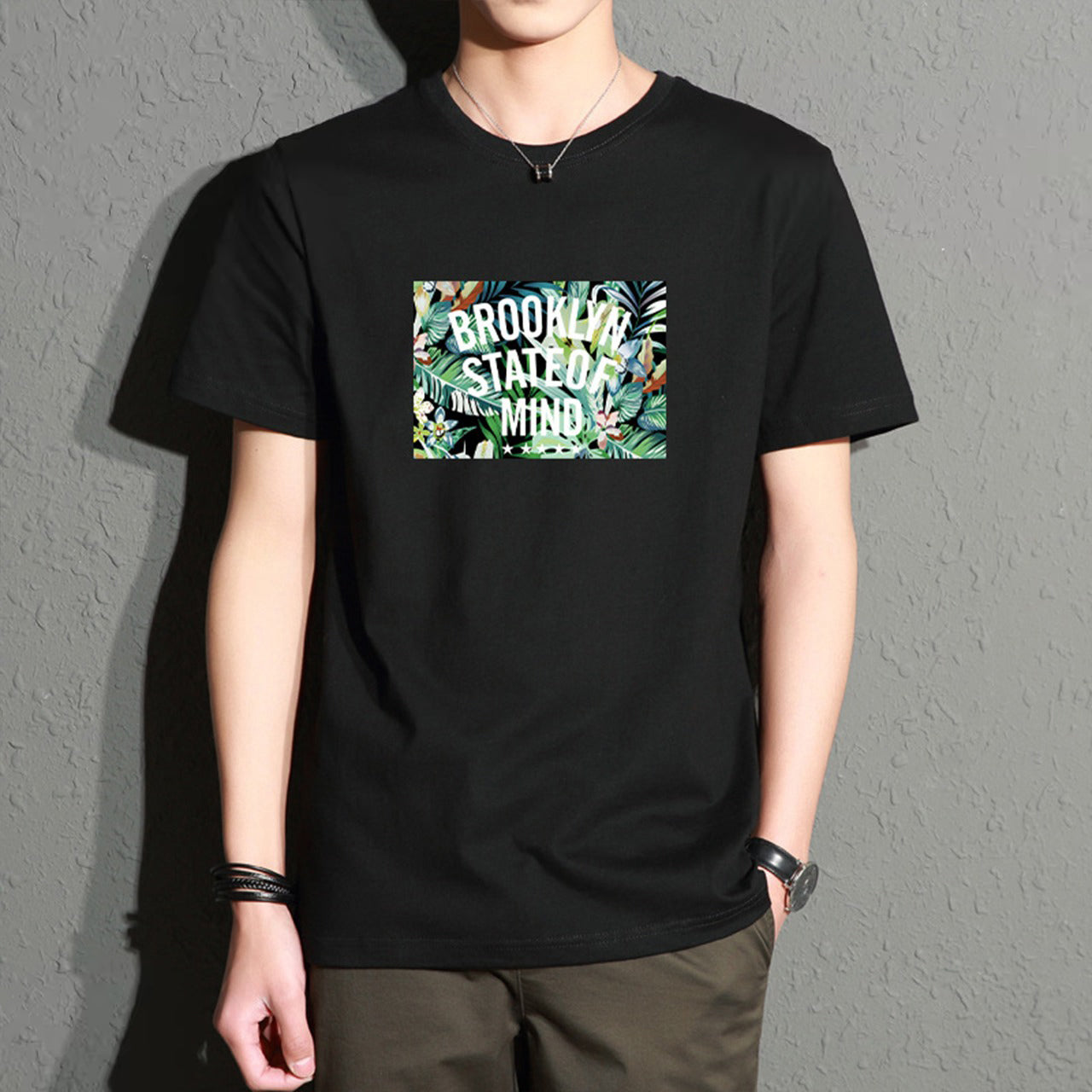 Classy Fashion Short Sleeve Text Printed Style T-Shirt for Men