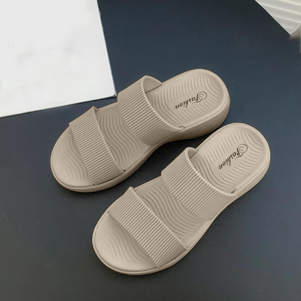 Thick Soled Flat PVC Sandals for Women