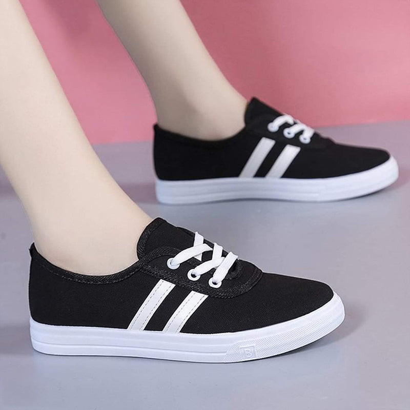 Korean Fashion Canvas Rubber Sole Style Low Top Sneaker Shoes for Women