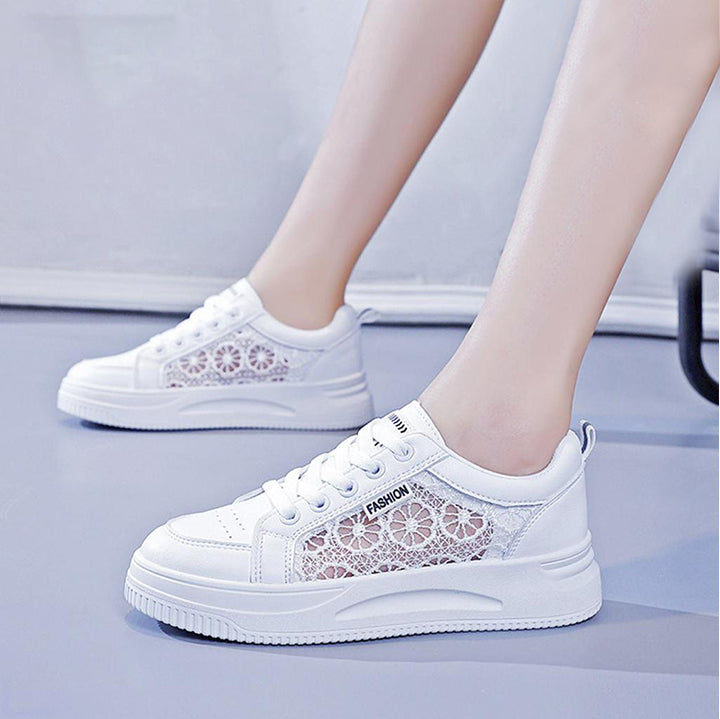 Low Top Solid Color Thick Sole Casual Ladies fashion Sneaker Shoes