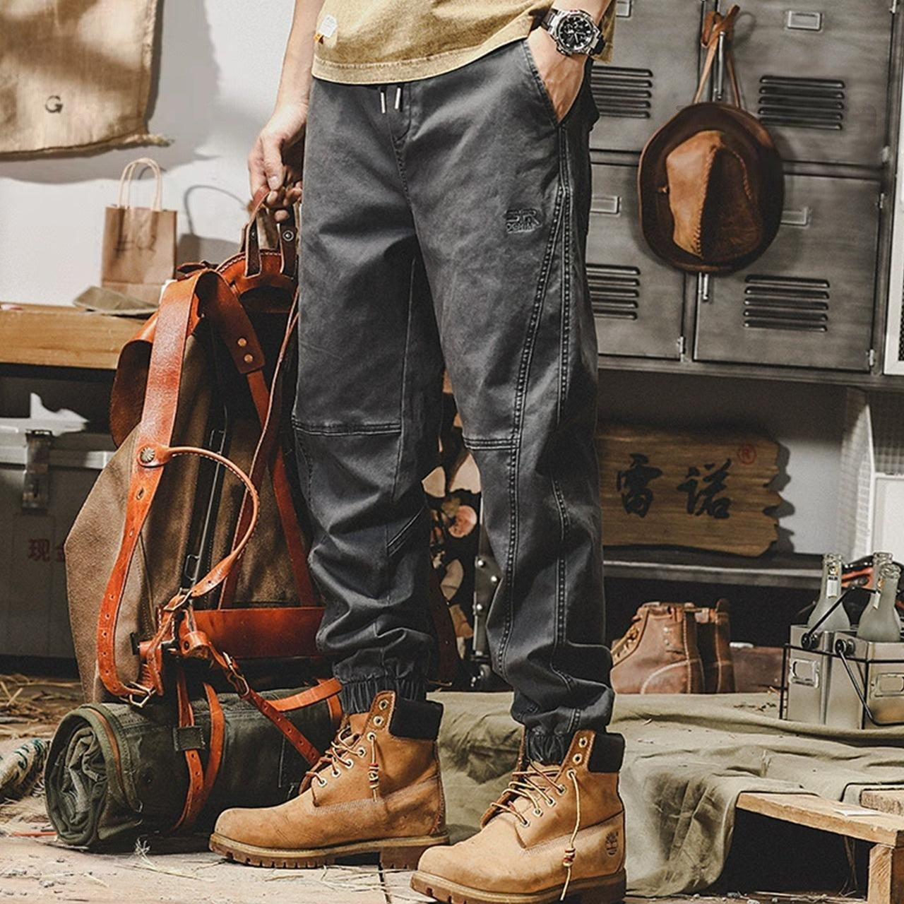 Cargo Fashion Solid Vintage Pants for Men
