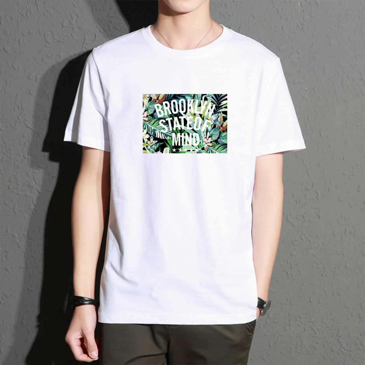 Classy Fashion Short Sleeve Text Printed Style T-Shirt for Men