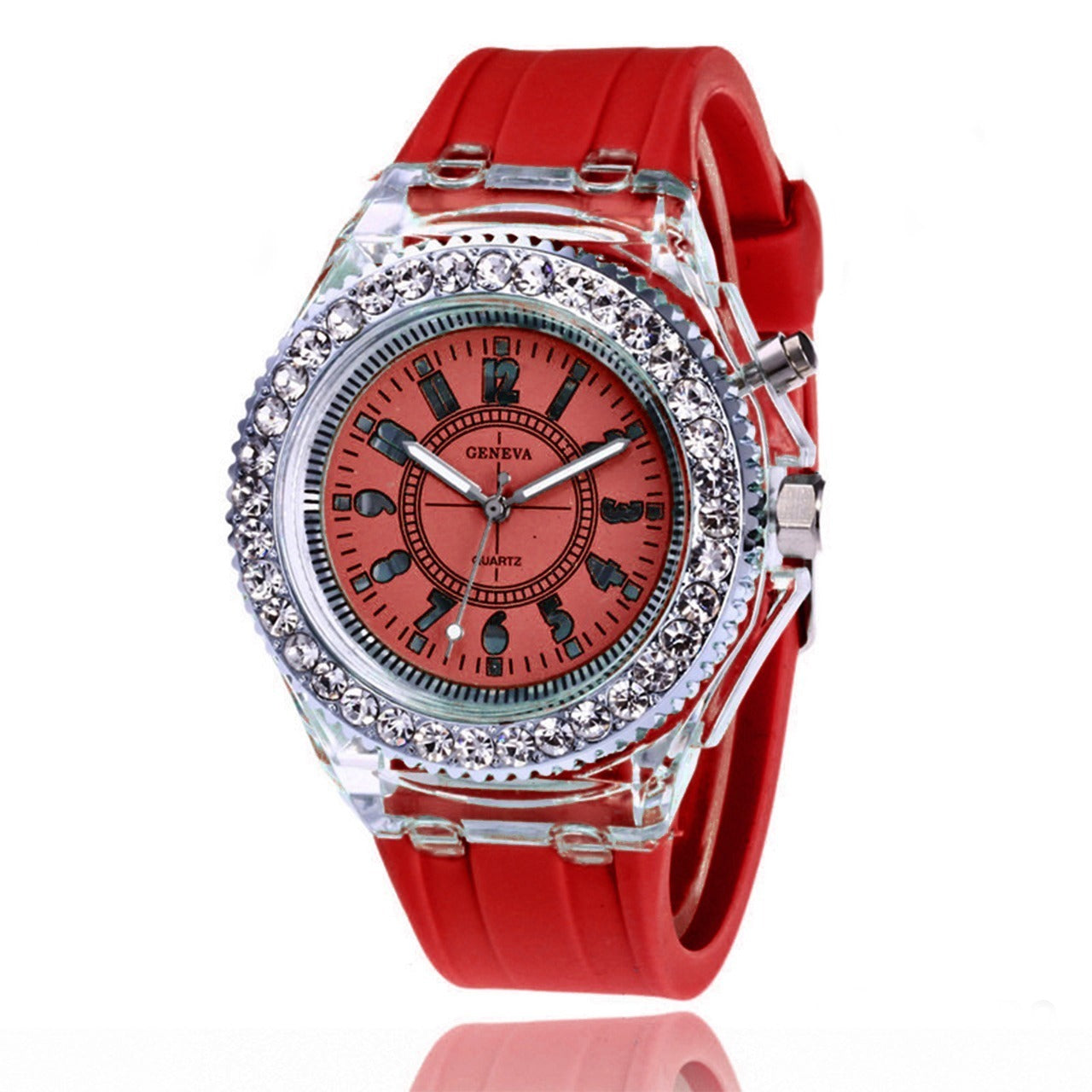 Silicone Style Colorful Electronic Watch for Ladies