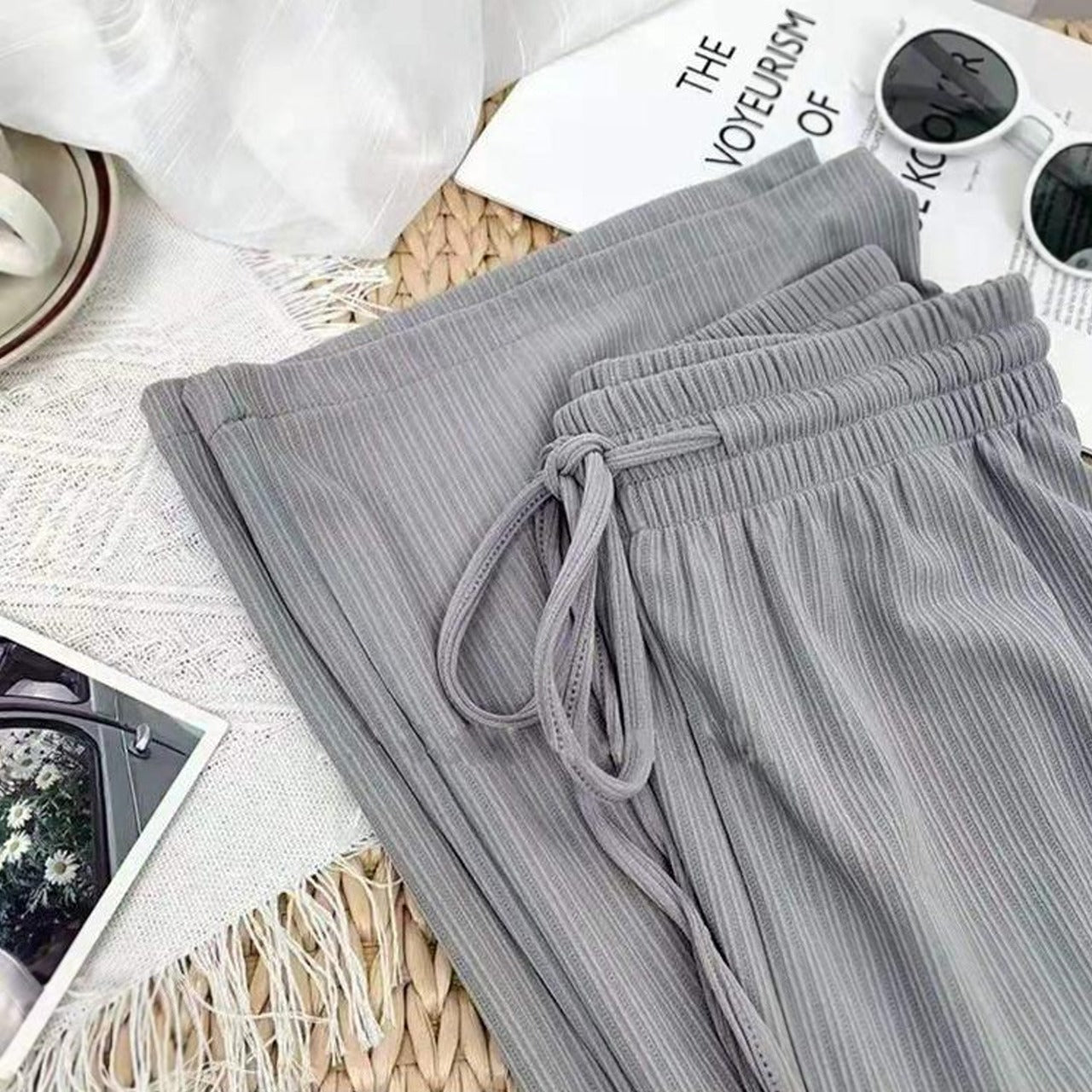 Latest High Waist Korean Solid Pants for Women