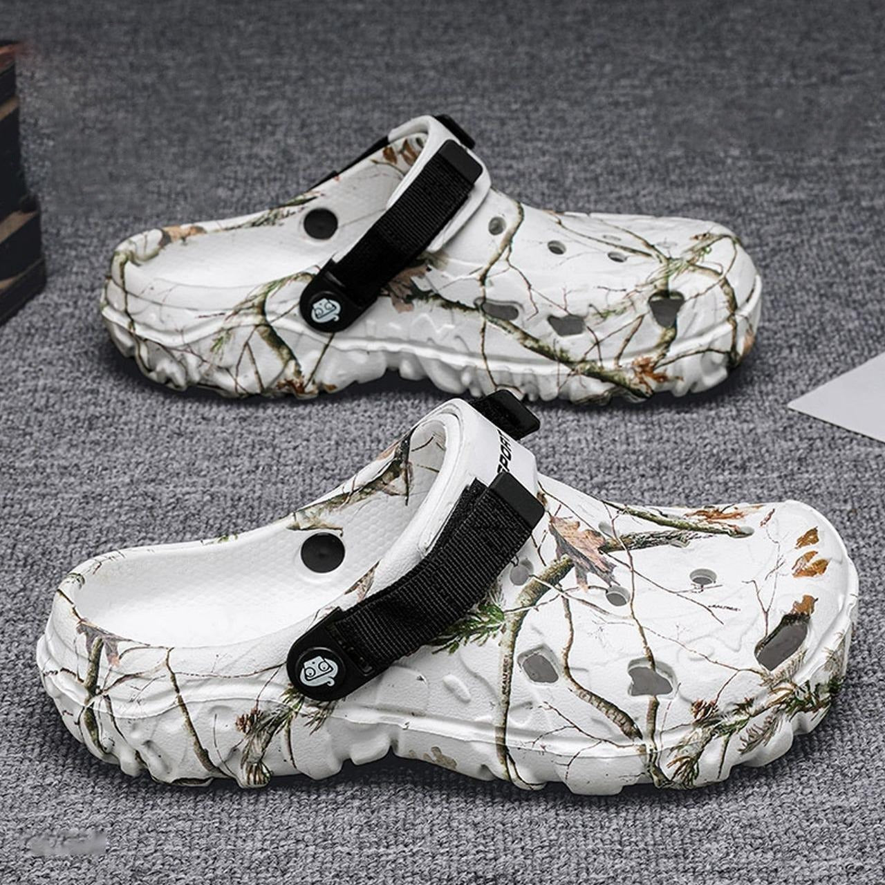 Trendy Graphics Printed Slip-On Clog Sandals for Men