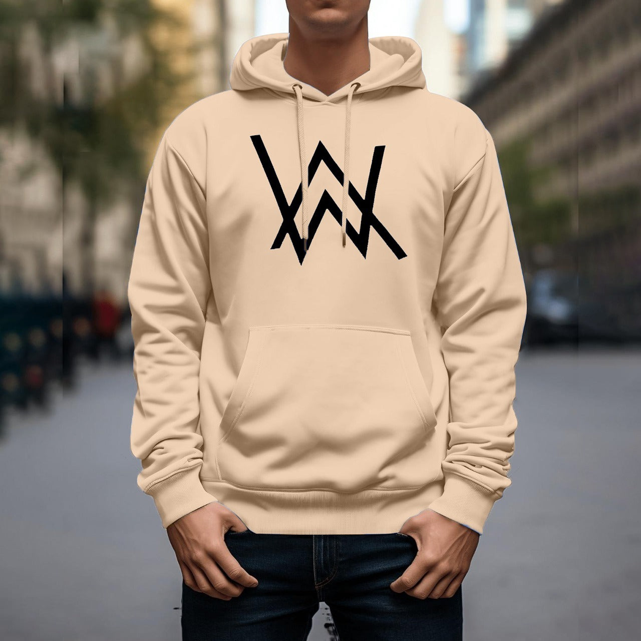 Full Sleeve Printed Fashion Hooded Sweatshirt for Men