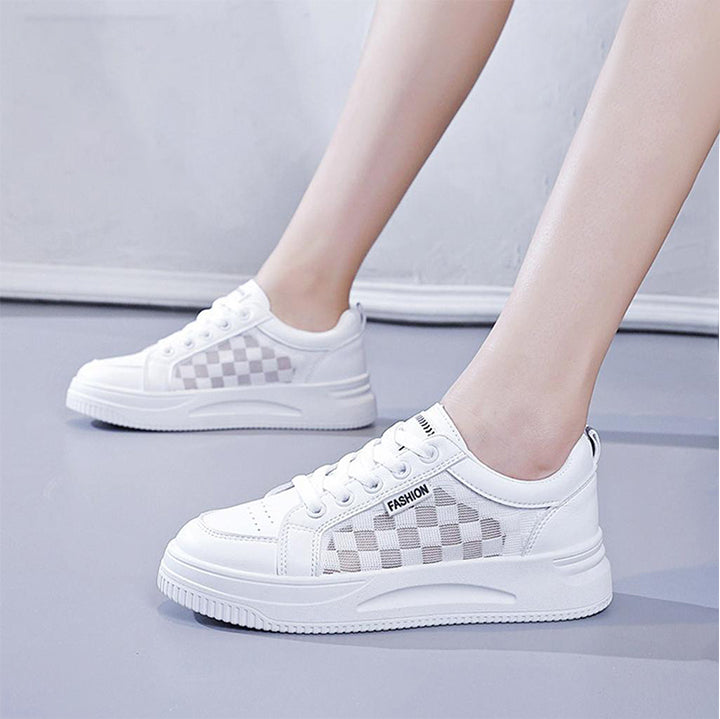 Low Top Solid Color Thick Sole Casual Ladies fashion Sneaker Shoes
