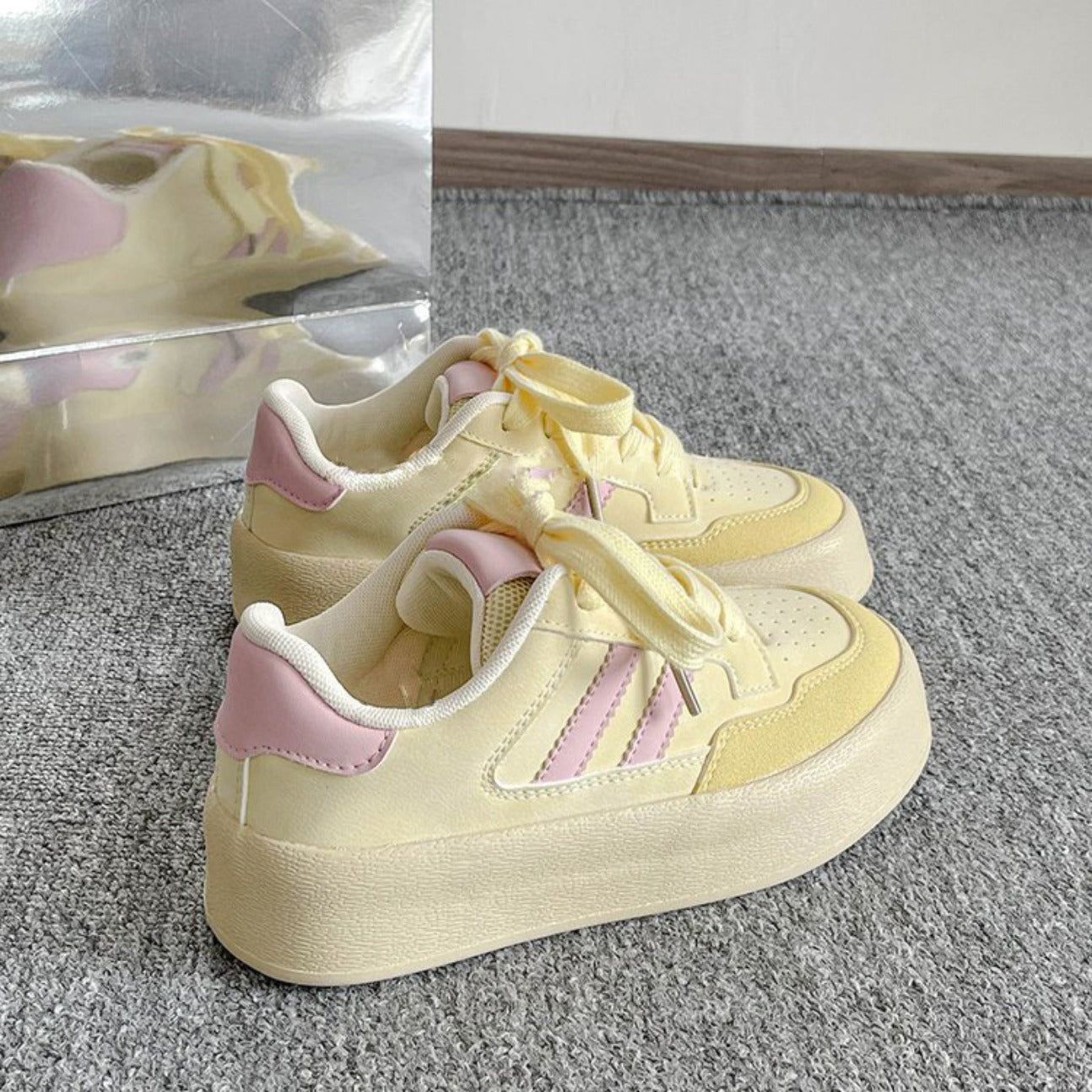 Korean Style Vulcanized Lace Up Shoes