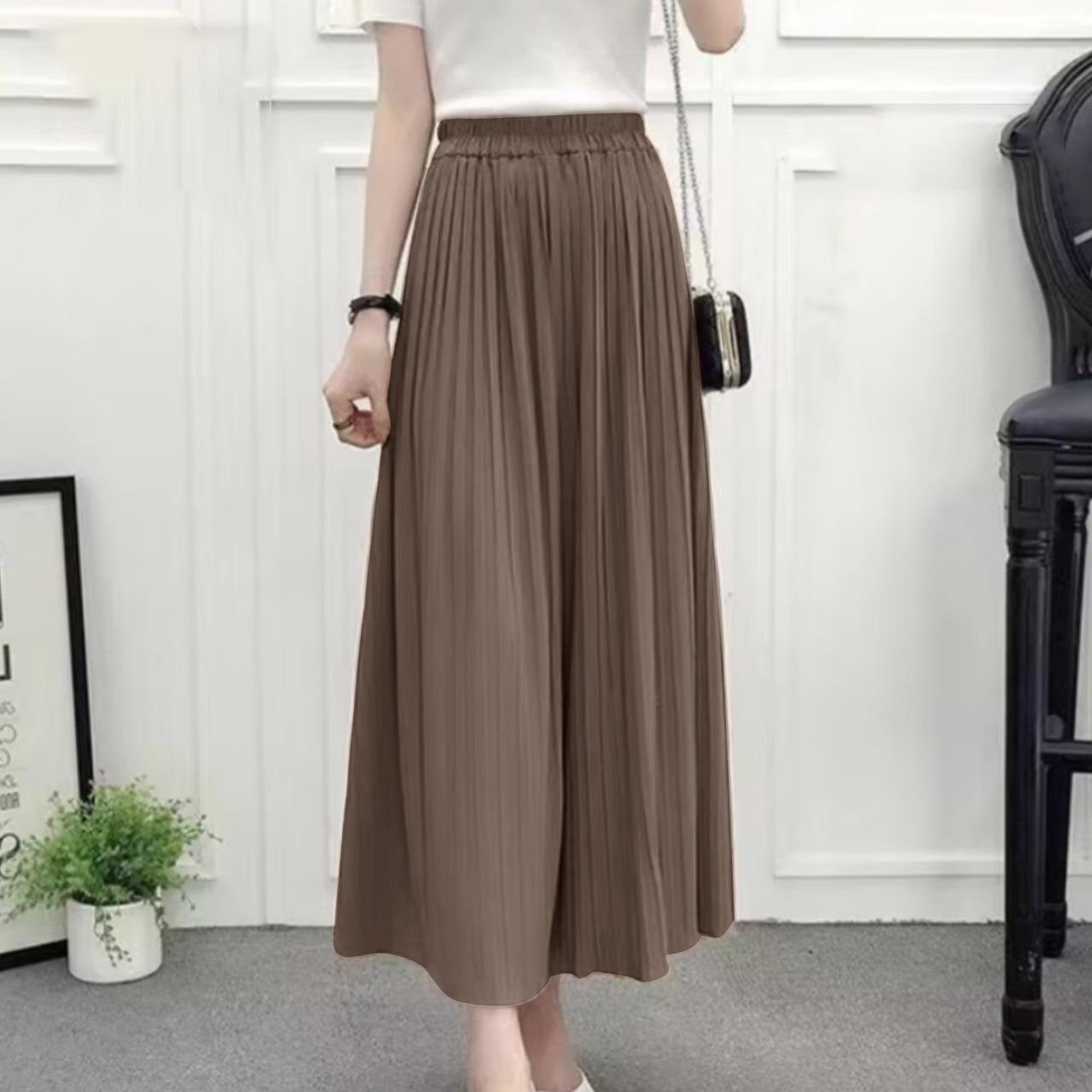 Korean Fashion Solid Wide Leg Loose Pant for Women