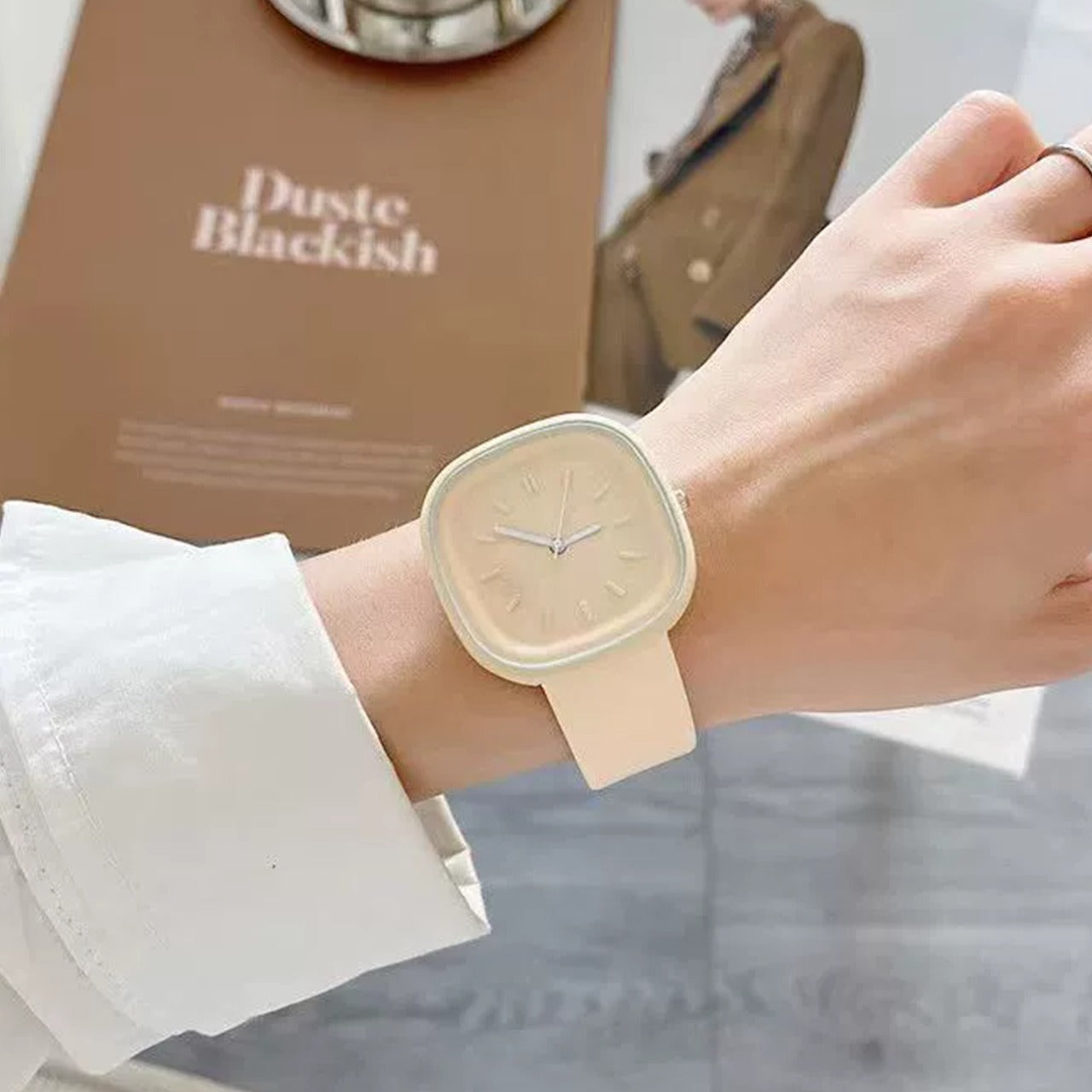 Square Shape Women's Casual Style Quarts Watch
