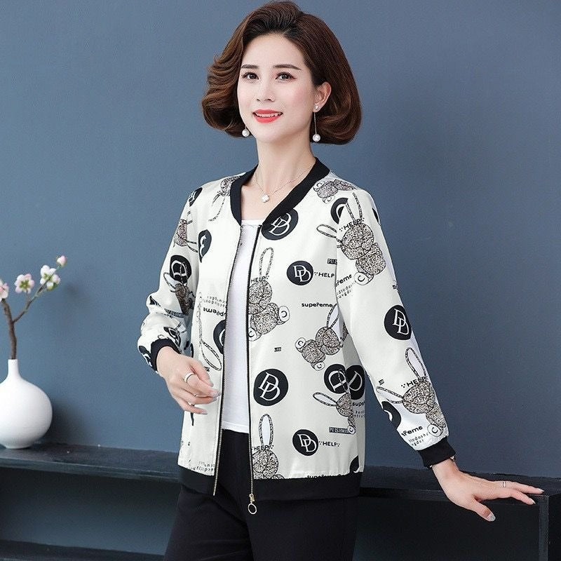 Latest Fashion Solid/Graphic Pattern Style 3/4 Sleeve Jacket for Women