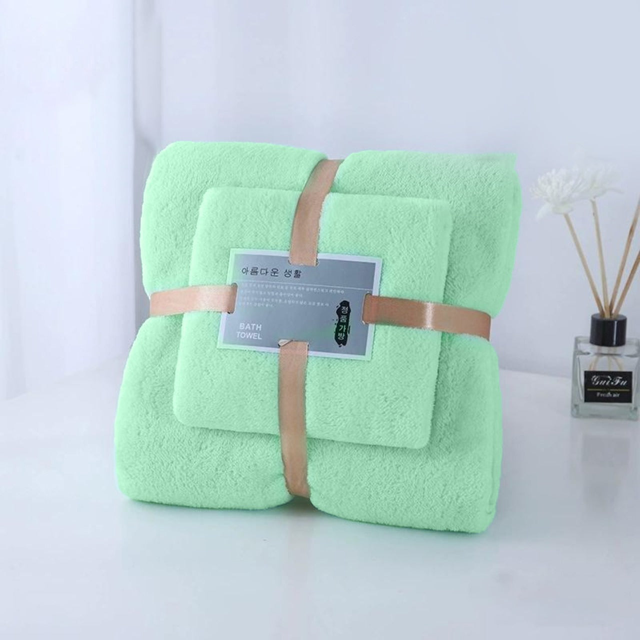 Solid Fashion Bathroom Microfiber Towels