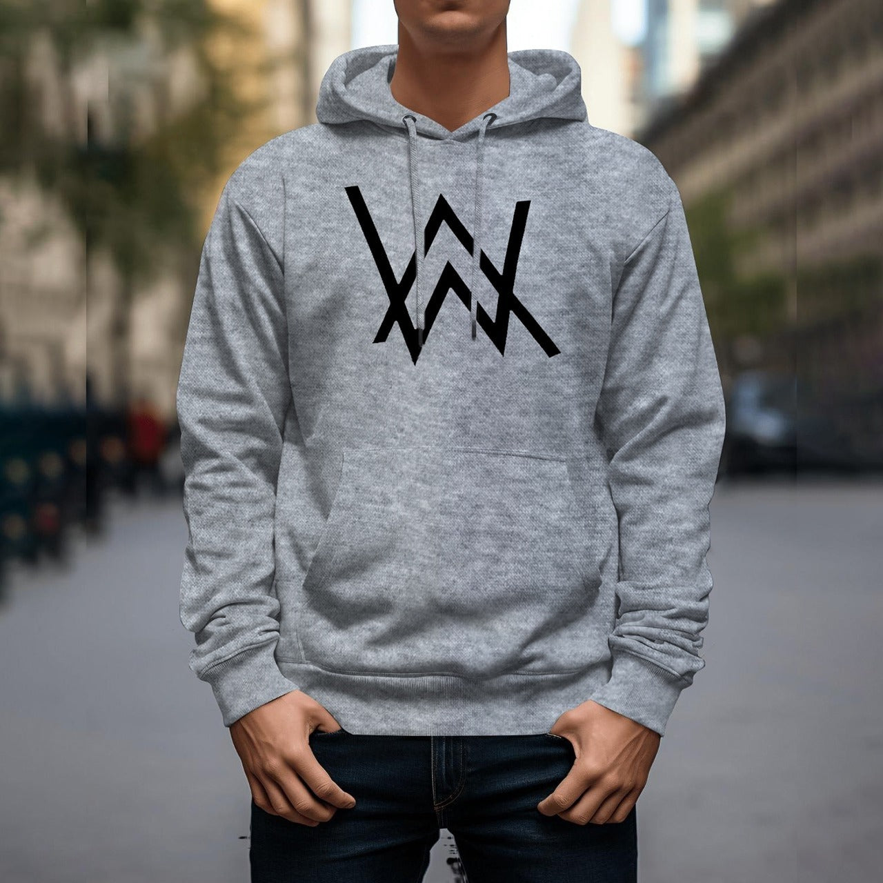 Full Sleeve Printed Fashion Hooded Sweatshirt for Men