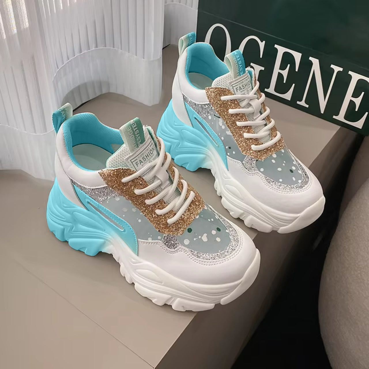 Korean Rainbow Fashion Summer Suitable Sneakers for Women