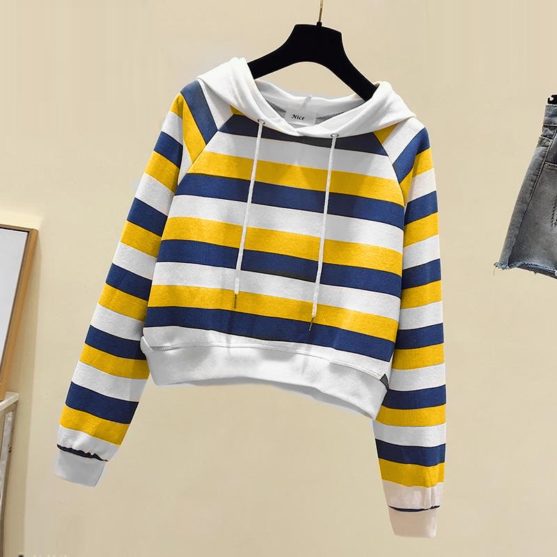 Striped Pattern Latest Hoodies for Women