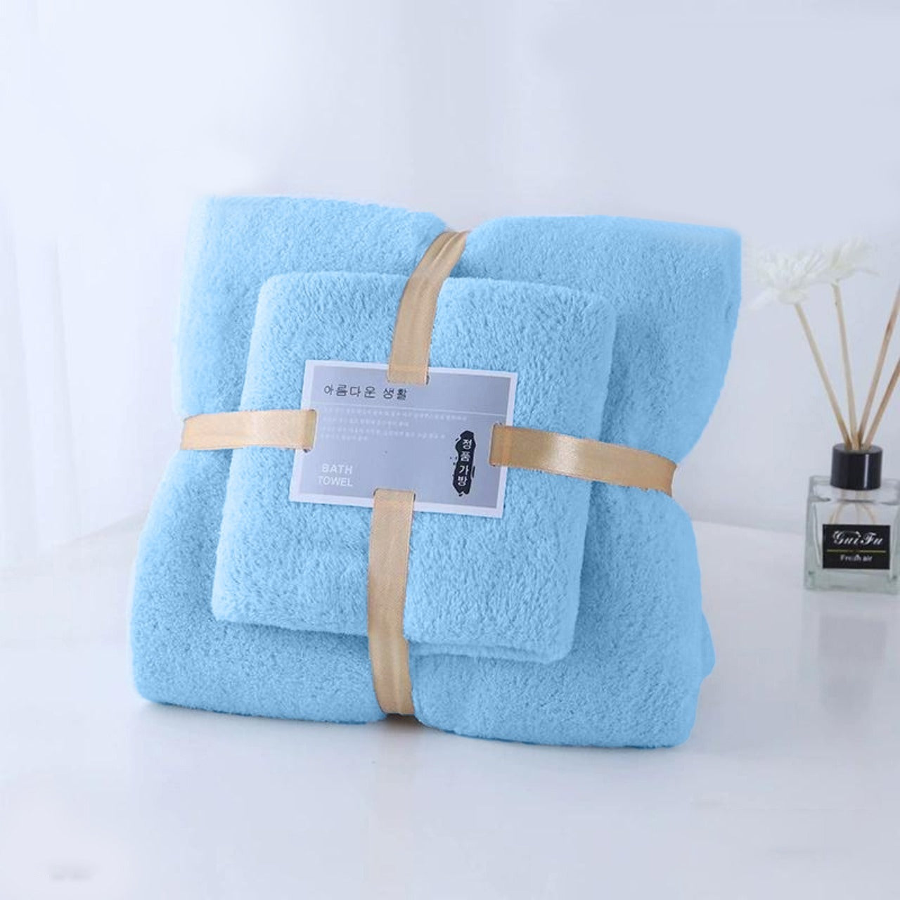 Solid Fashion Bathroom Microfiber Towels