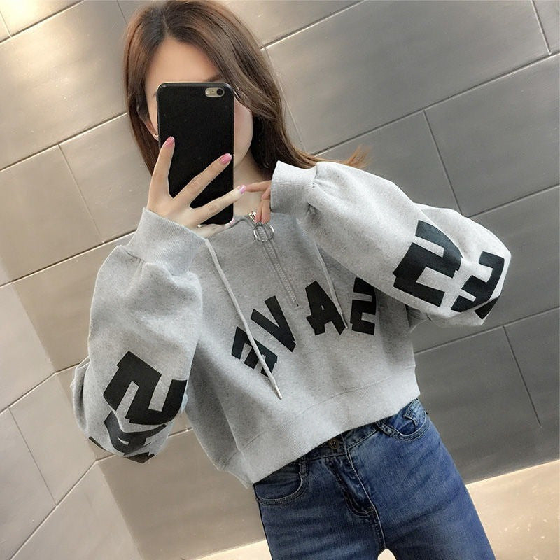 Ultimate Fashion Loose Fit Typographic Print Crop Top for Women