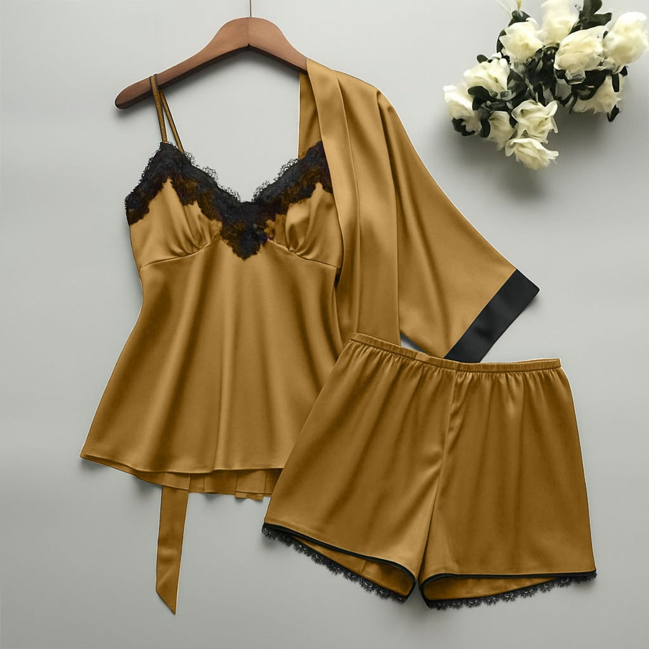 Solid Pyjama Night sleepe Wear Set for Ladies