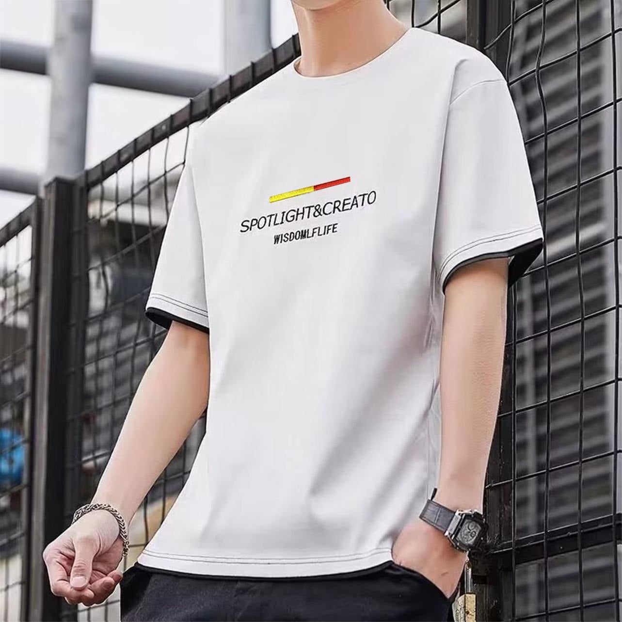 Casual Fit Minimal Text Printed T-shirt for Men