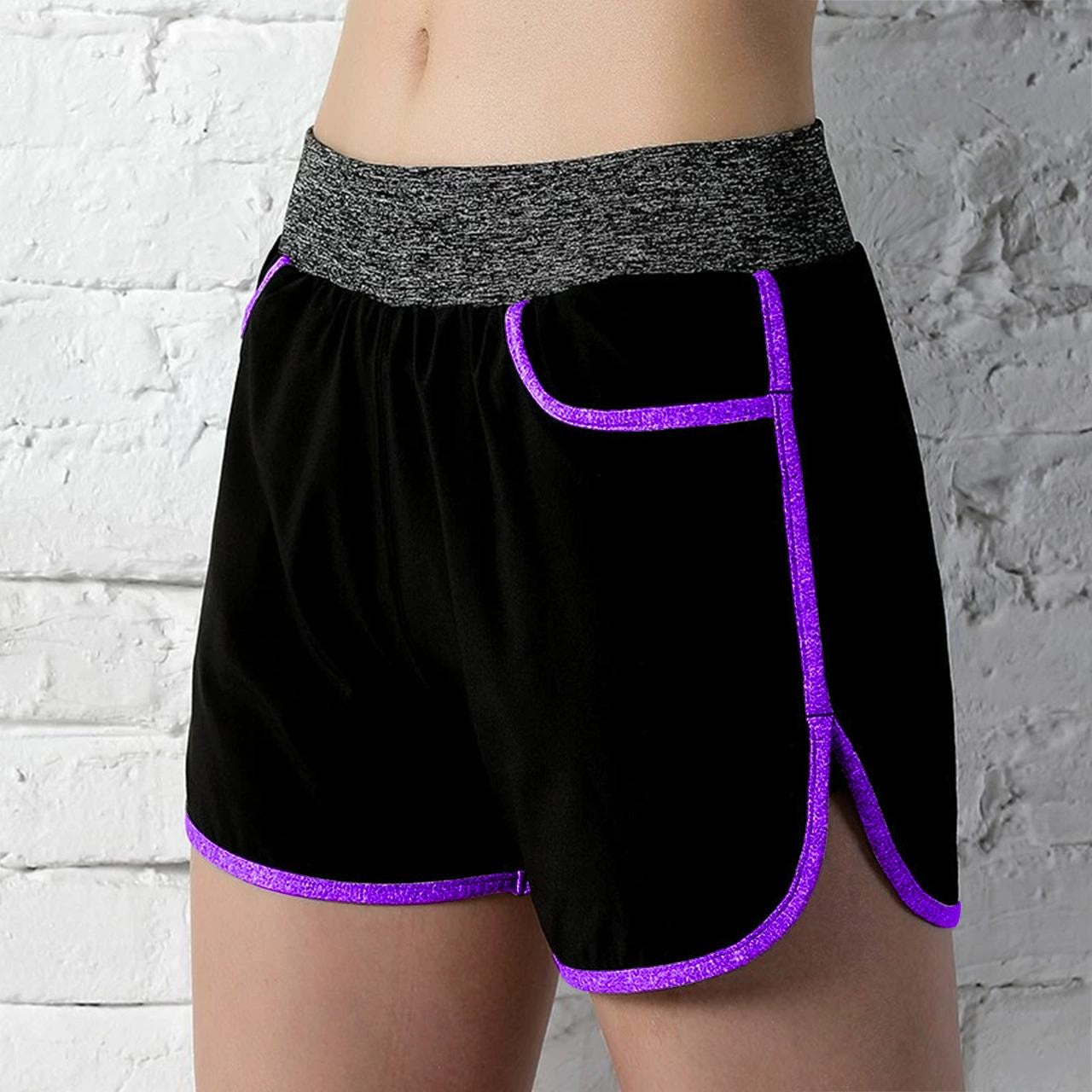 Polycotton Sports Gym Fashion Shorts for Women