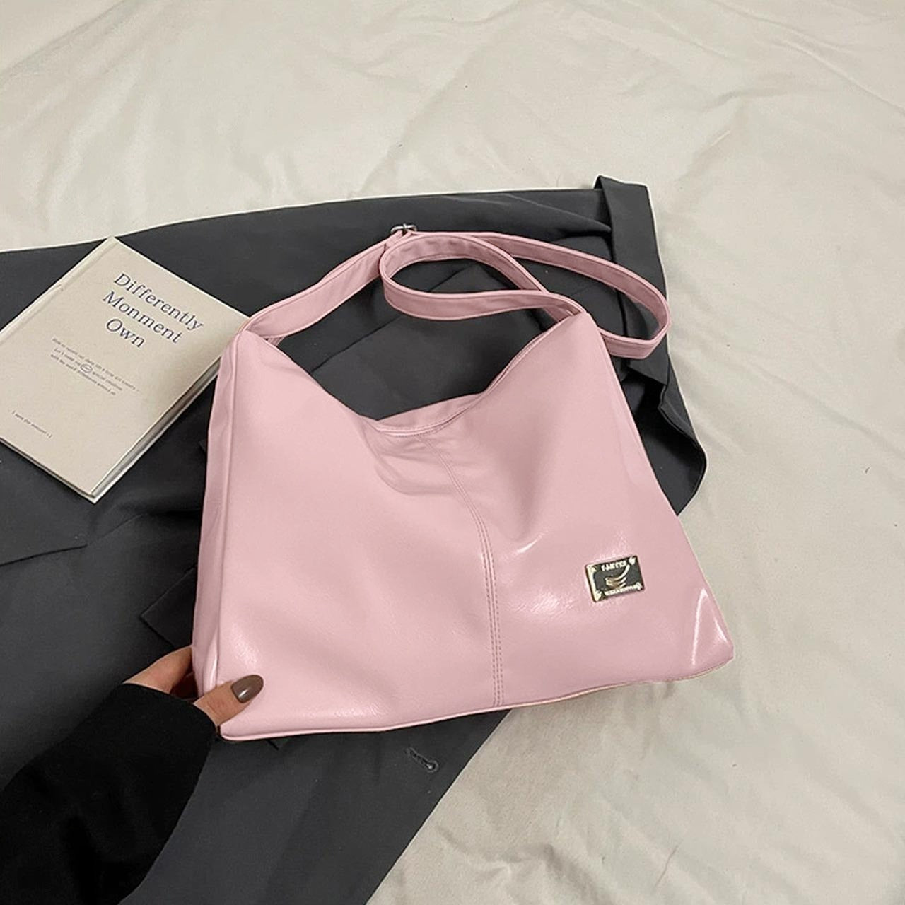 Underarm Solid Color Fashion Handbag for Women