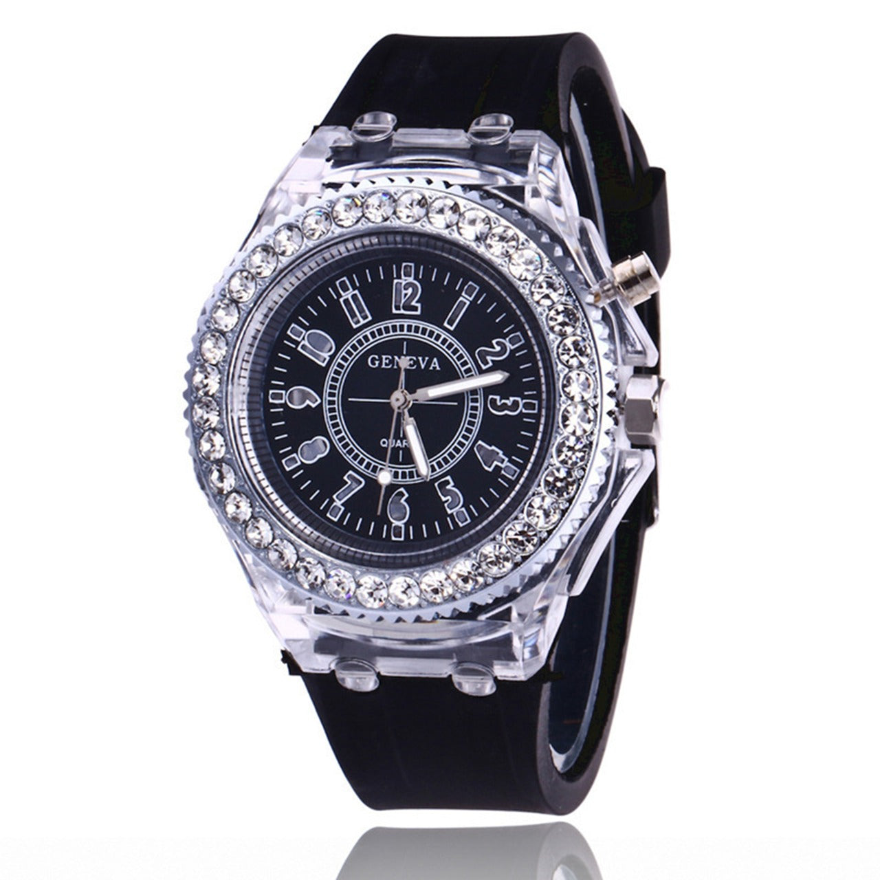 Silicone Style Colorful Electronic Watch for Ladies