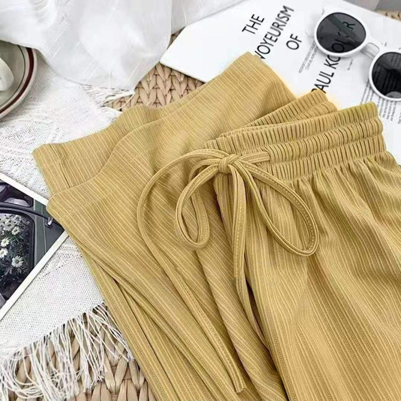 Latest High Waist Korean Solid Pants for Women