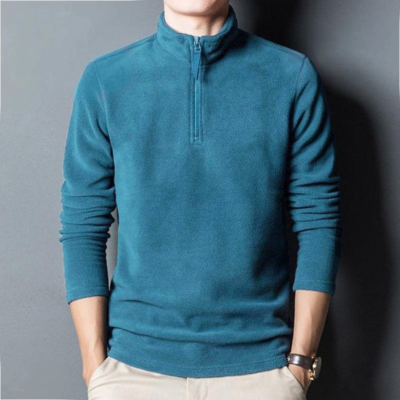 Latest Solid Color Style Neckline Slim Fit Sweatshirt for Men