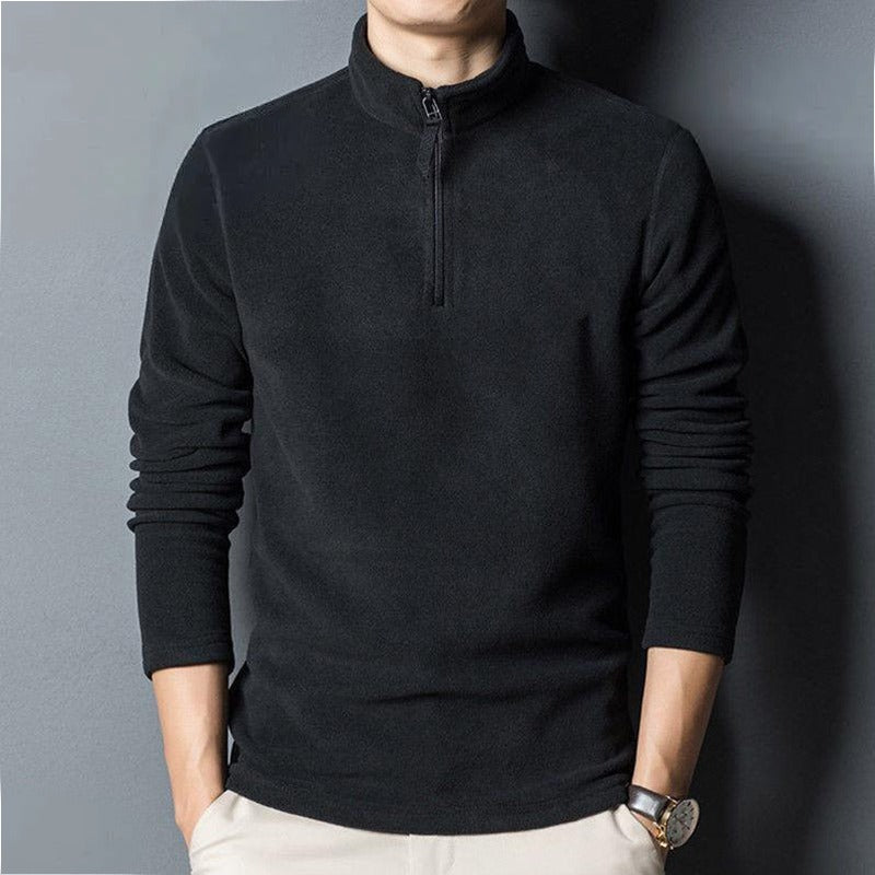 Latest Solid Color Style Neckline Slim Fit Sweatshirt for Men