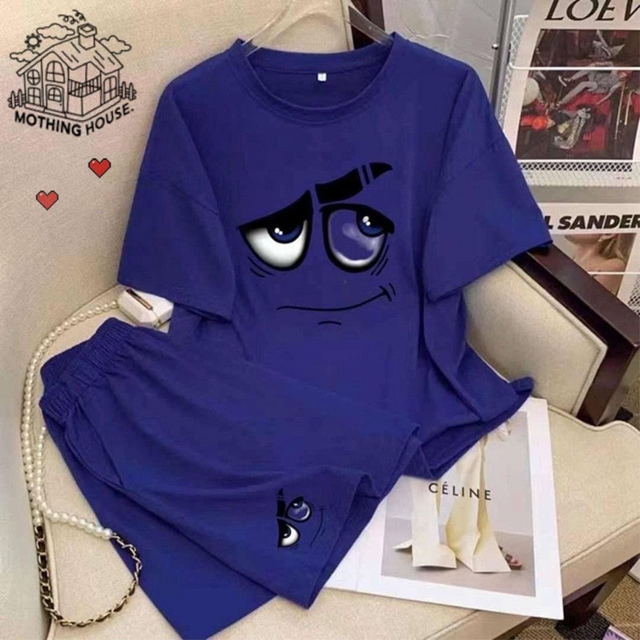 Eye Design Fashion T-shirt & Shorts for Women