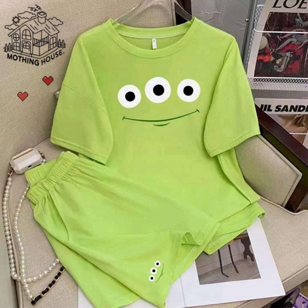 Eye Design Fashion T-shirt & Shorts for Women