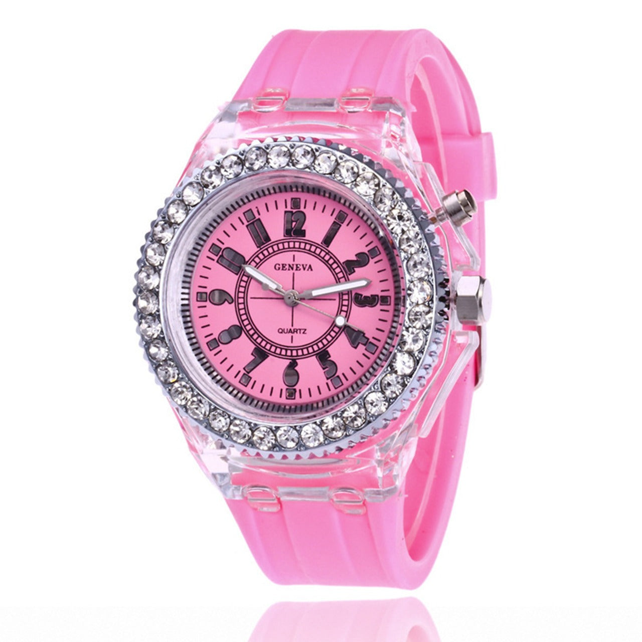 Silicone Style Colorful Electronic Watch for Ladies