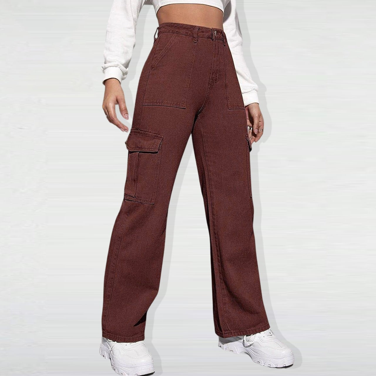 Latest Fashion Wide Leg Cargo Pants for Women
