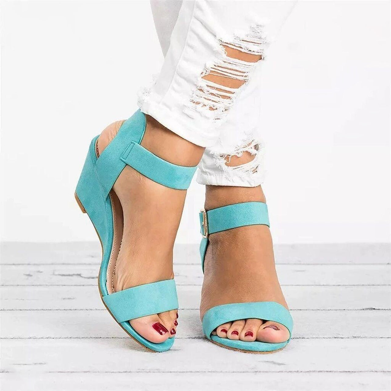 Wedge Fashion Casual Flat Slip On Sandals for Women