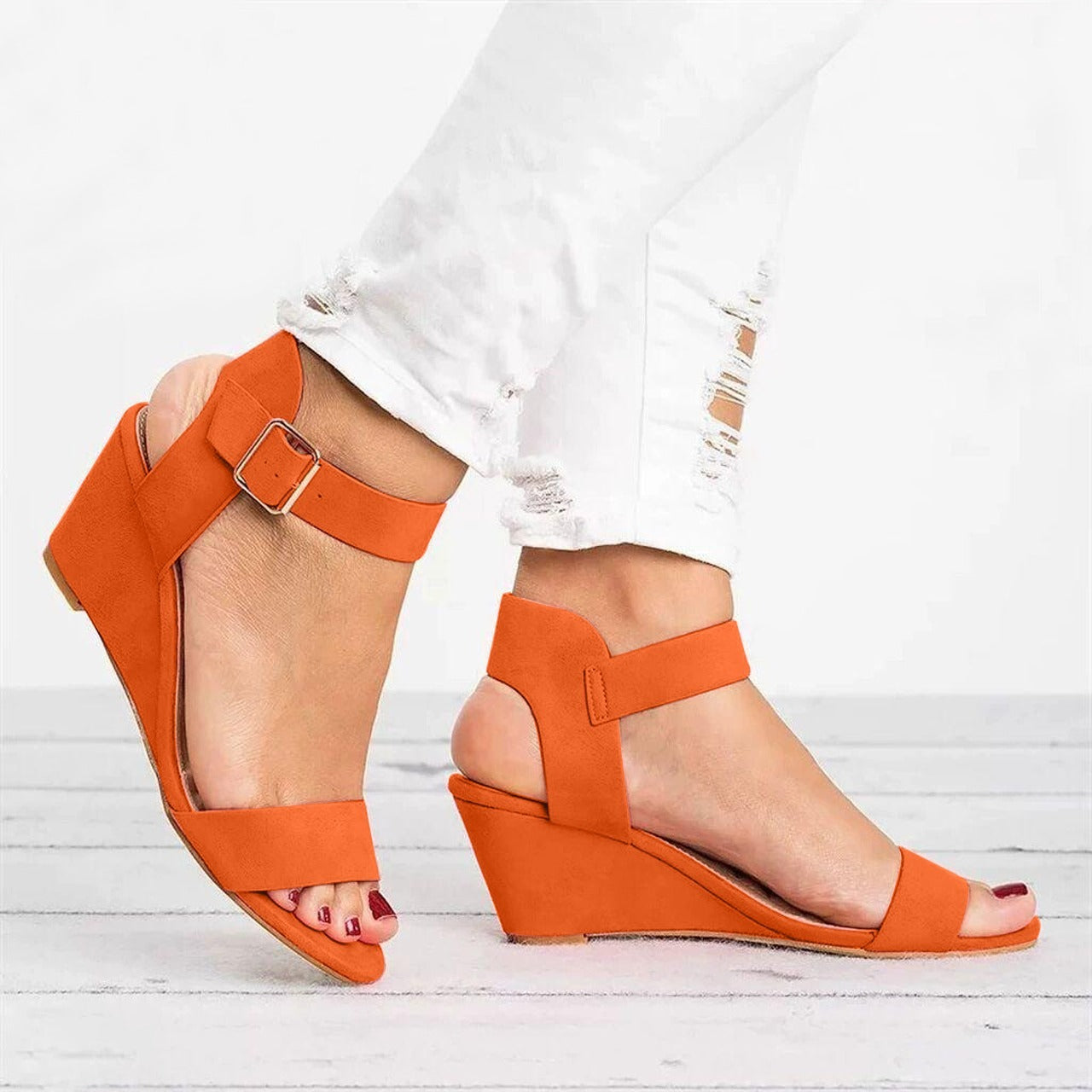 Wedge Fashion Casual Flat Slip On Sandals for Women