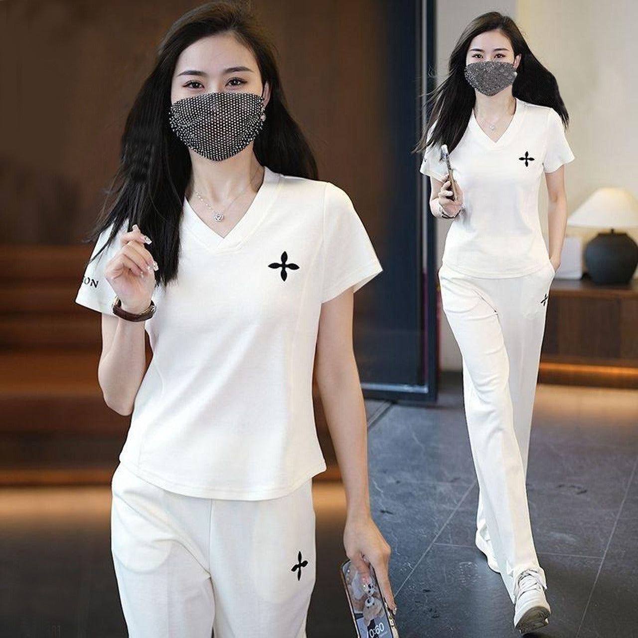 Ladies New Cutest Solid Color T-shirt & Pant