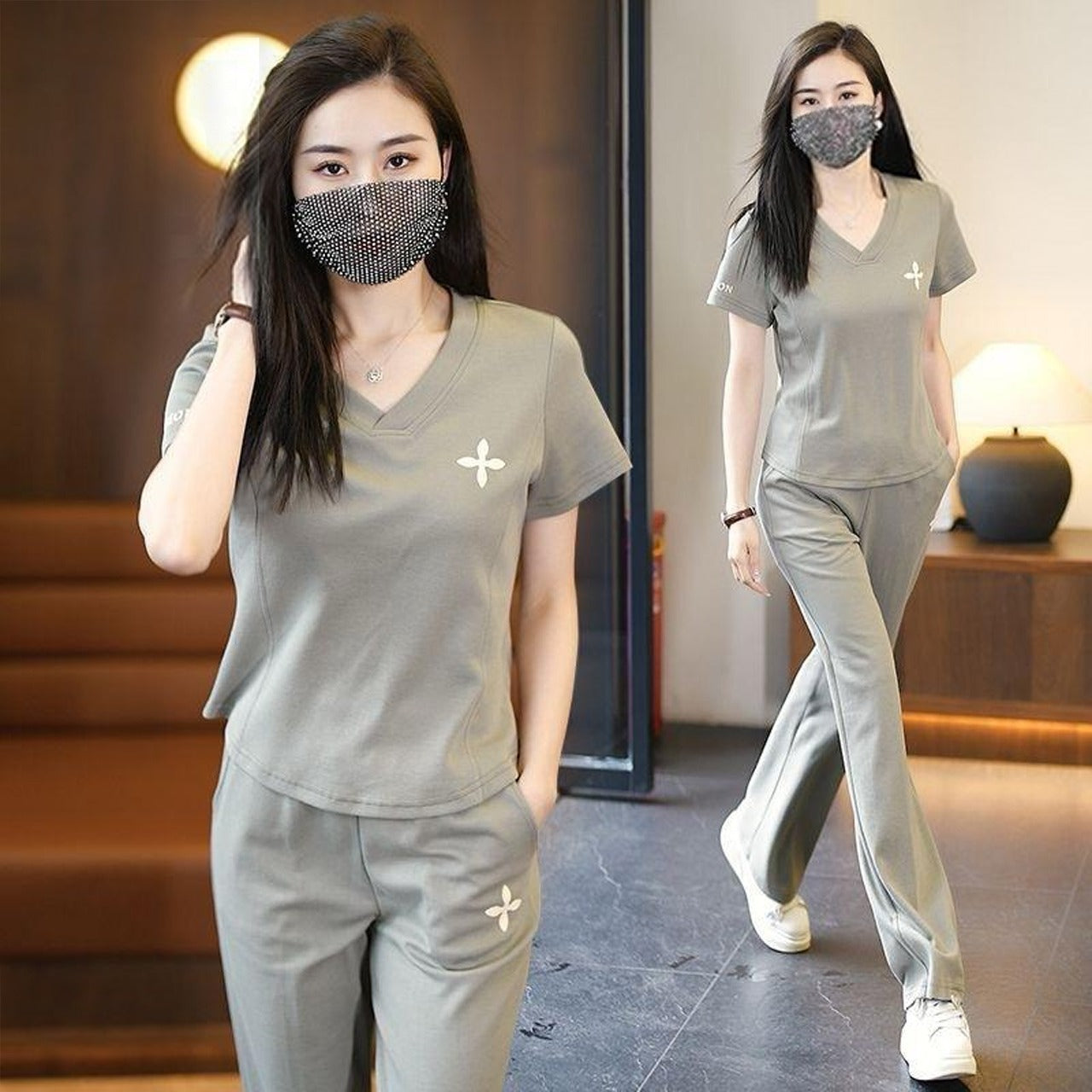 Ladies New Cutest Solid Color T-shirt & Pant